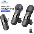 GAMINJA K9 Plug and Play Wireless Microphone For Android 2 Microphones For iPhone Video Recording Interviews And Noise Reduction. 