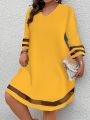 Plus Size Fashion Elegant Women Dress Loose Casual Dress Women Dress New Temperament. 
