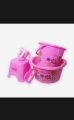 Pure plastic 5 pec bathroom set. 