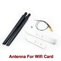 2x6DBi Dual Band 2.4GHz 5GHz WiFi Antenna External RP-SMA MHF4 Extension Cable Set for M.2 Wifi Card AX200 AX210 BE200. 