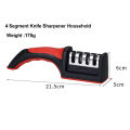 Kitchen 4Segment Knife Sharpener Household Multi-Functional Hand-Held Three-Purpose Black Sharpening Stone. 