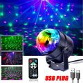 RGB LED Stage Disco Light Rotating DJ Ball Strobe Sound Control Magic Dance Car Christmas Party Club Laser Show Lamp Party.