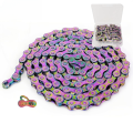6/7/8 Speed Bike Chain,Bicycle Chain for Most Bikes, Cycling Chains,Silvery/Golden/Rainbow/Brown Colors,116 Links. 