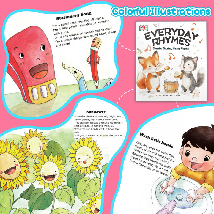 Reading Literacy Rymes Everyday Rhymes: Nursery Rhymes & Kids Songs Picture Book | Read-Aloud ...