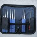 Broken Key Extractor Remove Tool With 14PCS Transparent Practice Locks Locksmith Tool. 