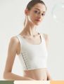 Women Breathable Chest Breast Binder Side Buckle Short Vest Tops Underwear Tank Wireless Wrap Bandages Flat Tomboy Seamless.