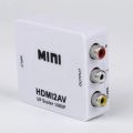 Hdmi To Av Converter,Mini HD Video Converter Box Hdmi 2 Rca Av/Cvsb L/R 1080p Converter Adapter. 