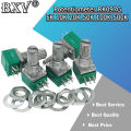 5PCS RK097G 5K 10K 20K 50K 100K 500K B5K With A Switch Audio 6PIN Shaft 15mm  Amplifier Sealing Potentiometer RK097 Green. 