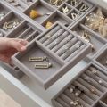 Luxury Minimalist Jewelry Tray with Velvet Fabric Rings Earrings Necklace Bracelet Home Drawers Divided Jewelry Storage Box. 