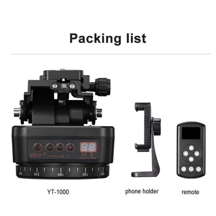 ZIFON%20YT1000%20Electronic%C2%A0Pan%20Tilt%C2%A0Head%20Panoramic%20Motorized%20Tripod%20Pan%20Tilt%C2%A0Head%C2%A0with%20Speed%20Adjustment%20for%C2%A0Camera%C2%A0and%20Smartphone%20-%20Image%203