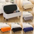 1PC Velvet Storage Stool Cover Stretch Ottoman Footrest Cover Soft Rectangle Piano Seat Slipcover Living Room Bedroom.