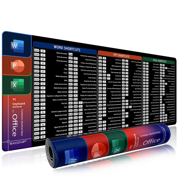 EXCO%20Excel%20Shortcuts%20Mouse%20Pad%20Large%20Extended%20Desk%20Mat%20Non-Slip%20%20Base%20Big%20Keyboard%20Mousepad%20Stitched%20Edge%20Office%20Gaming%20-%20Image%207