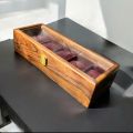 Elegant Wooden Watch Box for Men & Women – 1/5  Slot Watch Organizer with Glass Top and Individual Dividers – Stylish Display Case for Multiple Watches. 