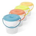 Phoenix Transparent Pail Bucket 10L, 28cm Diameter, 28cm Height,200g,Multipurpose durable plastic bucket, with ergonomic handle for easy lifting,Quality plastic material. 
