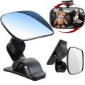 2 in 1 Safety Car Back Seat Baby View Mirror Suction Clip-On Adjustable Baby Rear Convex Mirror Car Baby Kids Monitor.