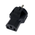 NEW EU TO IEC320 C13 Power adapter,EU male to IEC320 C13 female AC plug,EU(4.8MM) 2 pin to PDU/UPS conversion plug,10A 250V. 