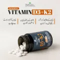 Herbiotics Vitamin D3K2 | 10,000 IU D3 + 200 mcg K2 | Bone, Heart & Immunity Support I 60 tablets I Vitamins Supplement. 