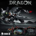MOC Technical Popular Anime Flying Dragon Building Blocks Bricks Assembling Model Toys for Children Birthday /Halloween Gift Set. 