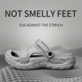 EVA Sandals for Men in Summer, Thick Soft Soled for Outdoor Wear, Beach Shoes for Casual Sports, and Perforated Shoes.