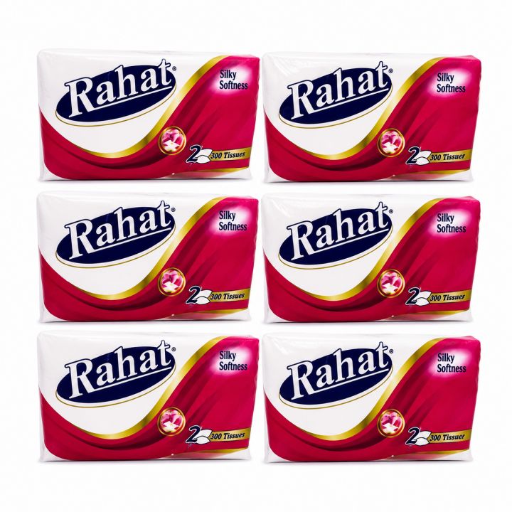 Tissue Box Packet Rahat Silky Soft Facial Tissue Box 300 Sheets 2 Ply | Soft & Absorbent ...