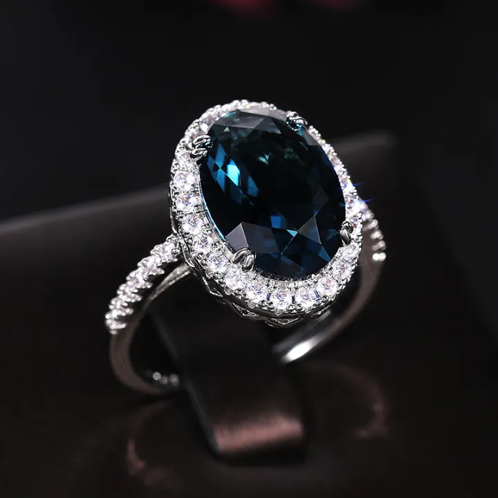 Huitan%20Charming%20Blue%20CZ%20Women%20Rings%20Wedding%20Party%20Accessories%20Bling%20Bling%20Graceful%20Bridal%20Eternity%20Ring%20Trendy%20Jewelry%20Wholesale%20-%20Image%202