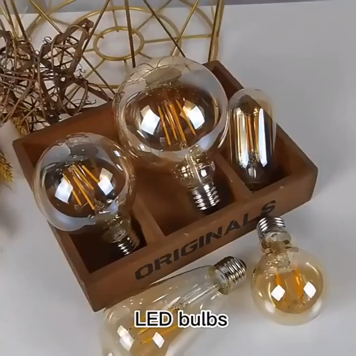 G80 Gold Tinted LED Edison Bulb 4W E27 – Vintage Filament Lamp 2200K ...
