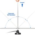 Multi-Purpose Antenna Two-In-One (Ground Wave + Radio) Radio Antenna Fm/Am Antenna Dab Digital Antenna Dvb-T Tv Antenna Universal Telescopic Rod Digital Tv Antenna.