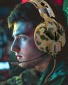 k18 Pro Professional Gaming Headset Army colour K1B pro Headphone for gamers. 