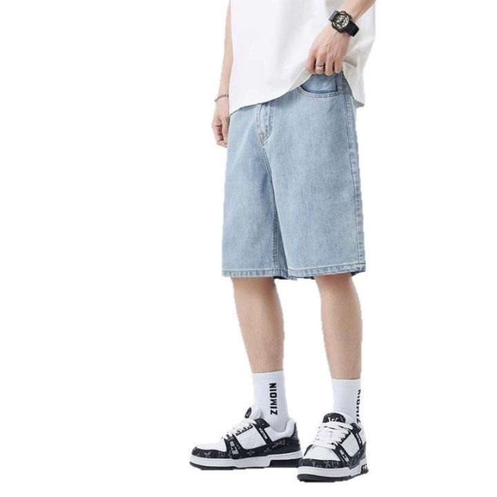 2025%20new%20summer%20shorts%20jeans%20men's%20elastic%20deep%20blue%20fashionable%20design%20jeans%20slim%20fit%20straight%20leg%20men's%20short%20denim%20-%20Image%203