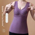 Autumn and Winter New German Velvet Warm and Thickened Tank Top with No Traces and Slim Fit Underwear for Women. 