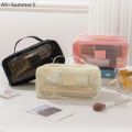 Large Capacity Makeup Storage Bag Hollow Women Multifunctional Mesh Tote Cosmetic Case Bag Travel Transparent Toiletry Pouch. 