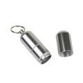 Mini Box Case Holder Capsule Portable Aluminum Alloy Waterproof Round Pocket. 