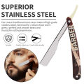 Salon Barber Pattern Razor Manual Shaver Straight Edge Rack Folding Shaving Beard  Cutter Holder Barbershop Accessories. 