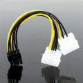 8Pin Male To Dual 4Pin Male Video Card Power Cord 8 Pin PCI Express To Dual 4 Pin Molex Graphics Card Power Cable. 