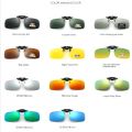 Polarized Clip Sunglasses Myopia Glasses Clip Driver Fishing Night Vision Myopia Clip-on Sun Shading Eyeglasses.