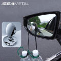 SEAMETAL Rimless Car Convex Mirror Wide Angle Strong Suction Cup Blind Spot Mirror 360-Degree Safe Rear View Mirror for Parking. 