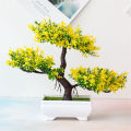 1pcs Multicolor Artificial Plants Bonsai Spruce Small Tree Pot Fake Plant Flowers Potted Ornaments For Home Room Table Decoration Hotel Garden Decor. 