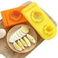 2 In 1 Egg Cutter Stainless Steel Boiled Egg Slicer. 