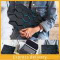 2-Piece technology-packed vinyl laptop sticker - hexagonal blue pattern, self-adhesive case for HP, Lenovo, Apple, ASUS - easy. 