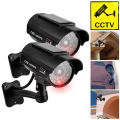 Dummy CCTV Camera Weatherproof Fake Surveillance Camera with Flashing Red LED Light CCTV Cam Theft Deterrent for Outdoor Indoor. 