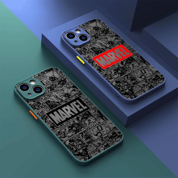 Marvel Logo Phone Case for iPhone 11 Pro XR 13 Mini XS MAX 7 8 14 Plus ...