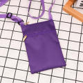 Fashion Simple Small Satchel Oxford Cloth Korean Vertical Mobile Phone Bag Mini Shoulder Bag Messenger Bag for Women Men Handbag.