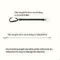Spring Coil Keychains,Retractable Wrist Strap Safety Rope,8.46" To 47" Extendable,with Carabiner and Ring.
