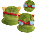 Game Lovely kawaii Swift Scout Timor Teemo's Hat LOL Cosplay High Quality Plush Warm Hat Party Teemo Cap.