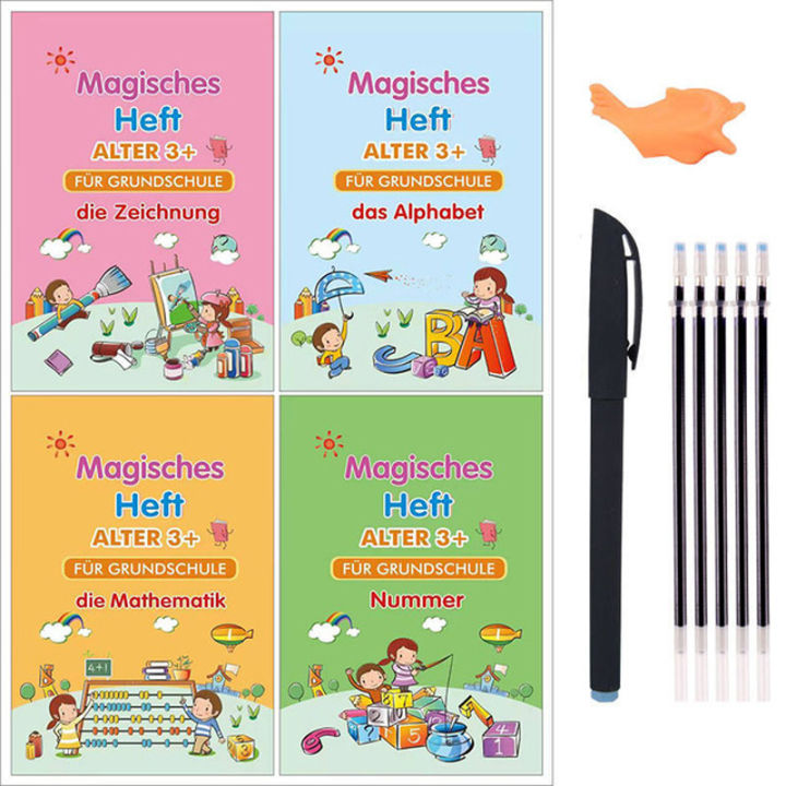Big%20Size%2018.5*26cm%20German%20Magic%20Practice%20Copybook%20Pen%20Preschools%20Kids%20Calligraphy%20Children%20Reusable%20Deutsch%20Writing%20Book%20-%20Image%203