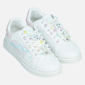 Panda Women Casual Sneaker | White Blue Pink.