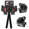 TELESIN Motorcycle Helmet Mount Strap Flodable Front Chin Mount for GoPro 13 12 11 10 9 8 DJI Osmo Action Insta360 Accessories. 
