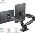 NB North Bayou Dual Monitor Desk Mount Stand Full Motion Swivel Computer Monitor Arm for Two Screens 17-27  Display S400. 