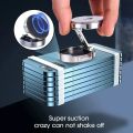 Car Mobile Phone Stand 720 Degree Rotation Metal Magnetic Suction Foldable Round Bracket Support for Universal Phones Holder.