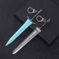 14cm Ring Dark Moon Greatswor Eldens Keychain Pendant Bloodhound's Fang Keyring Cosplay Fans Props Men Women Backpack Jewelry.